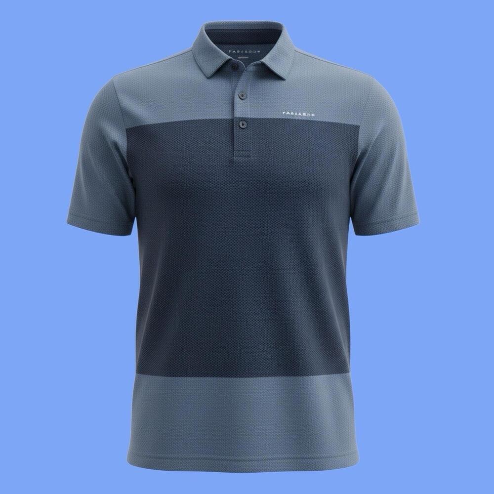 $99 NWT Men's Travis Mathew Rudder Runner Polo Heather Total Eclipse Size Small